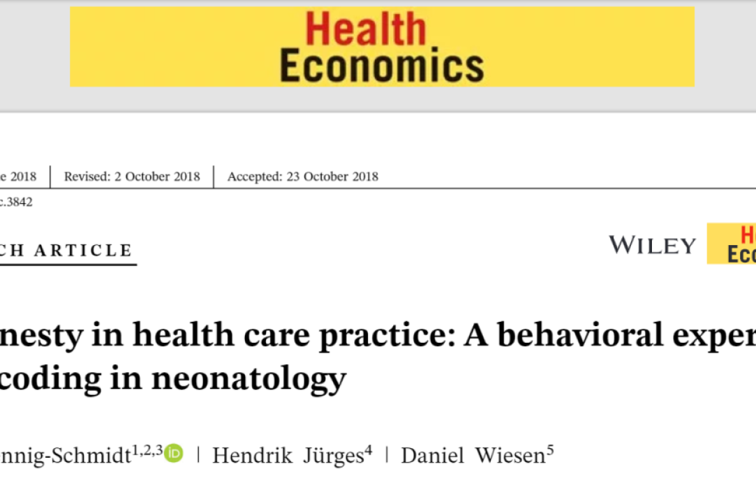 New publication on dishonesty in health care in 'Health Economics'!